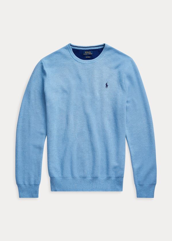 Polo Ralph Lauren Cotton Crewneck Striktrøje Herre Danmark (MHNQF9486)